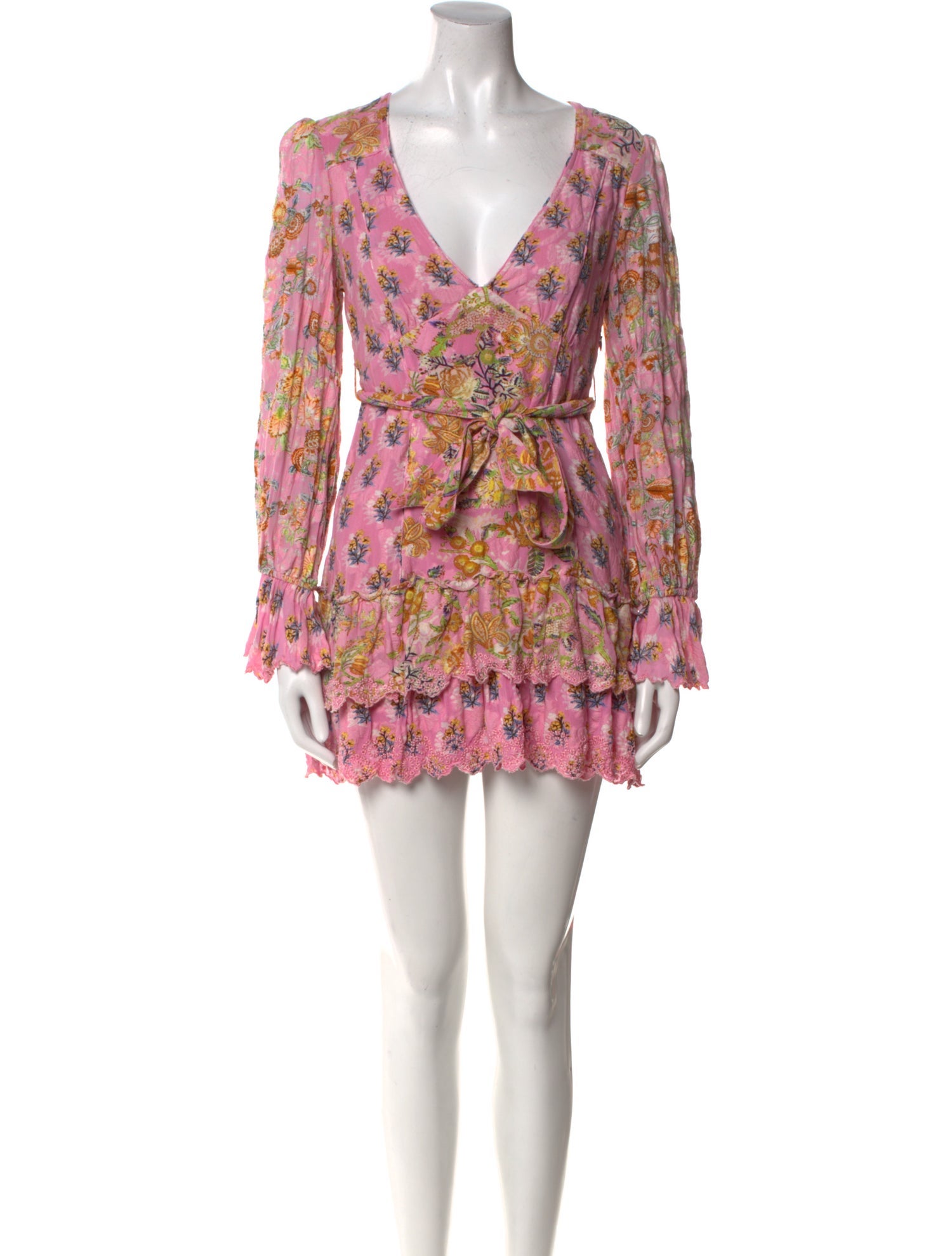 Hemanta & Nandita Floral Print Mini Dress