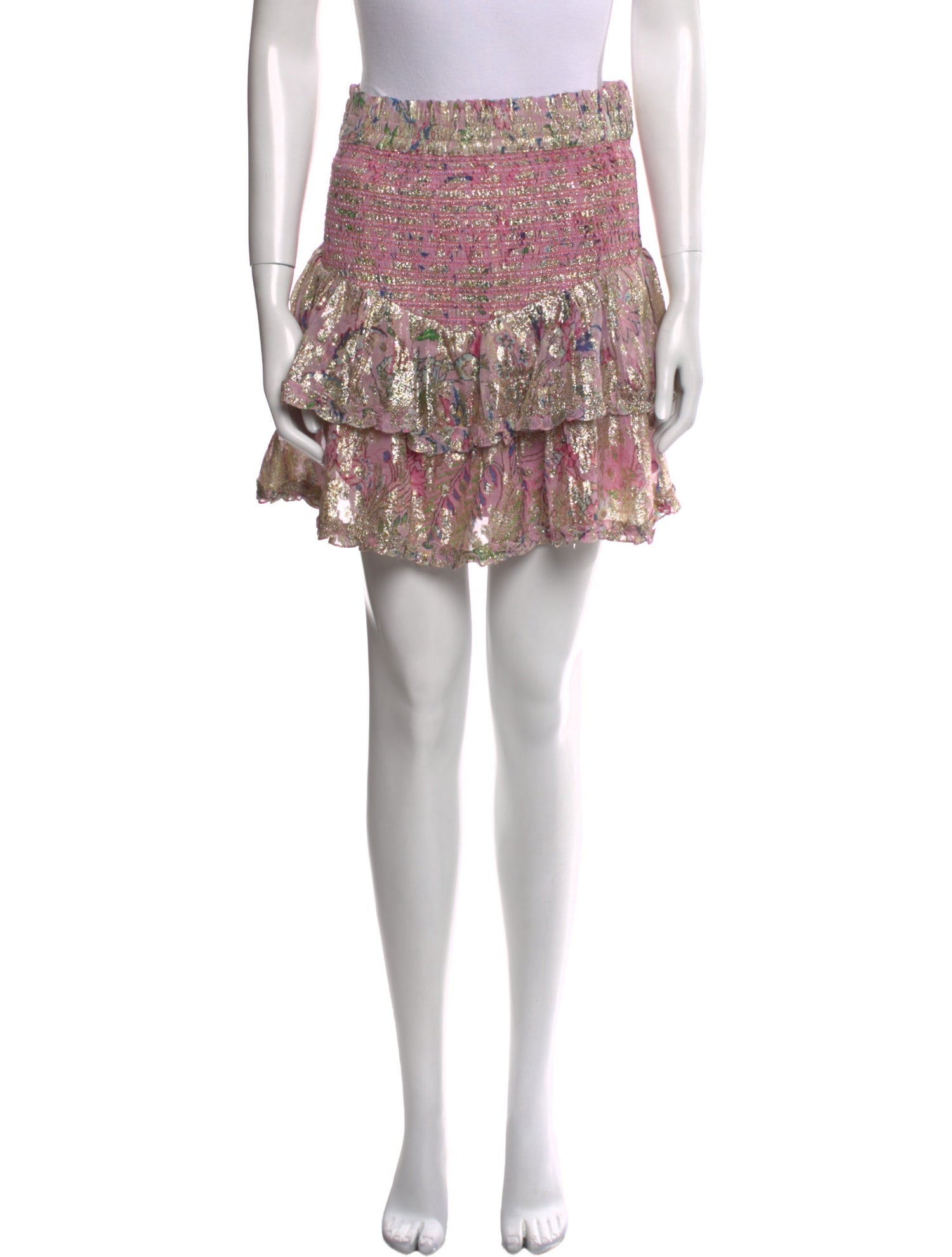Hemanta & Nandita Floral Print Mini Skirt w/ Tags