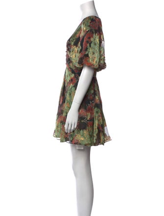 Hemanta & Nandita Floral Print Mini Dress