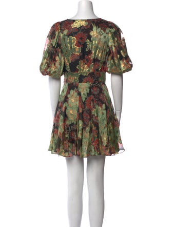 Hemanta & Nandita Floral Print Mini Dress