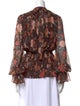 Hemanta & Nandita Floral Print Mock Neck Blouse