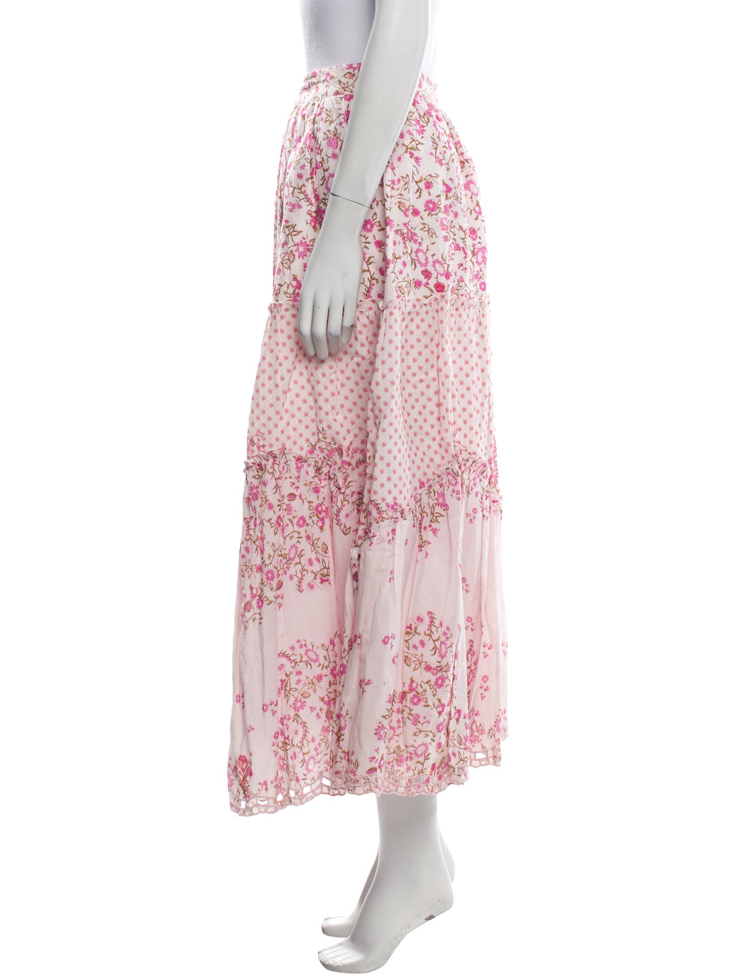 Hemanta & Nandita Floral Print Midi Length Skirt