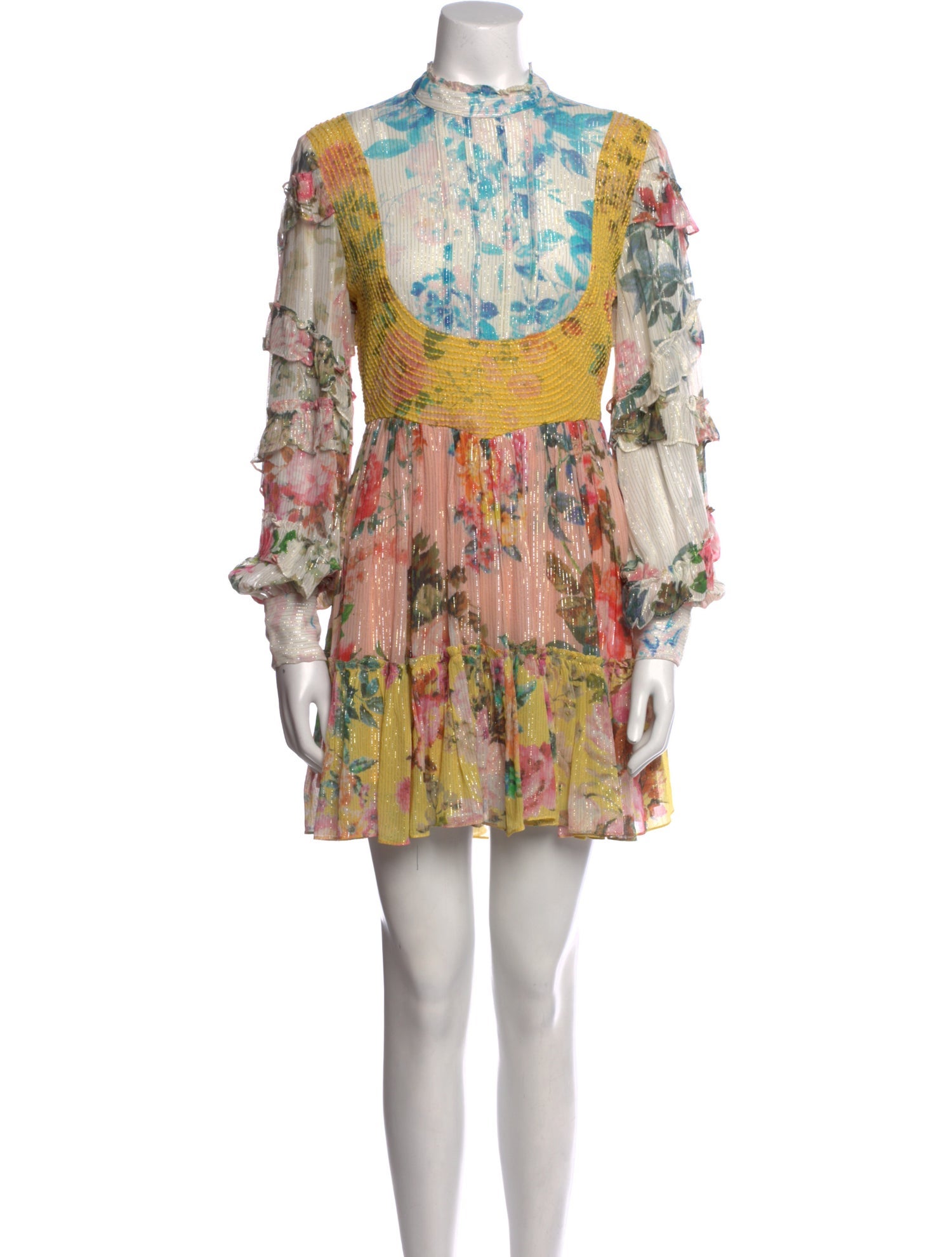 Hemanta & Nandita Floral Print Mini Dress