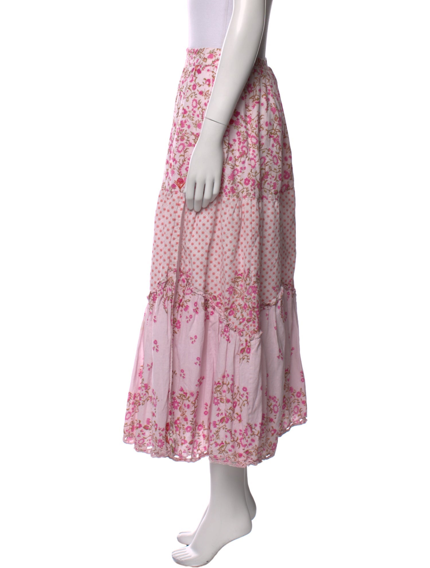 Hemanta & Nandita Floral Print Midi Length Skirt