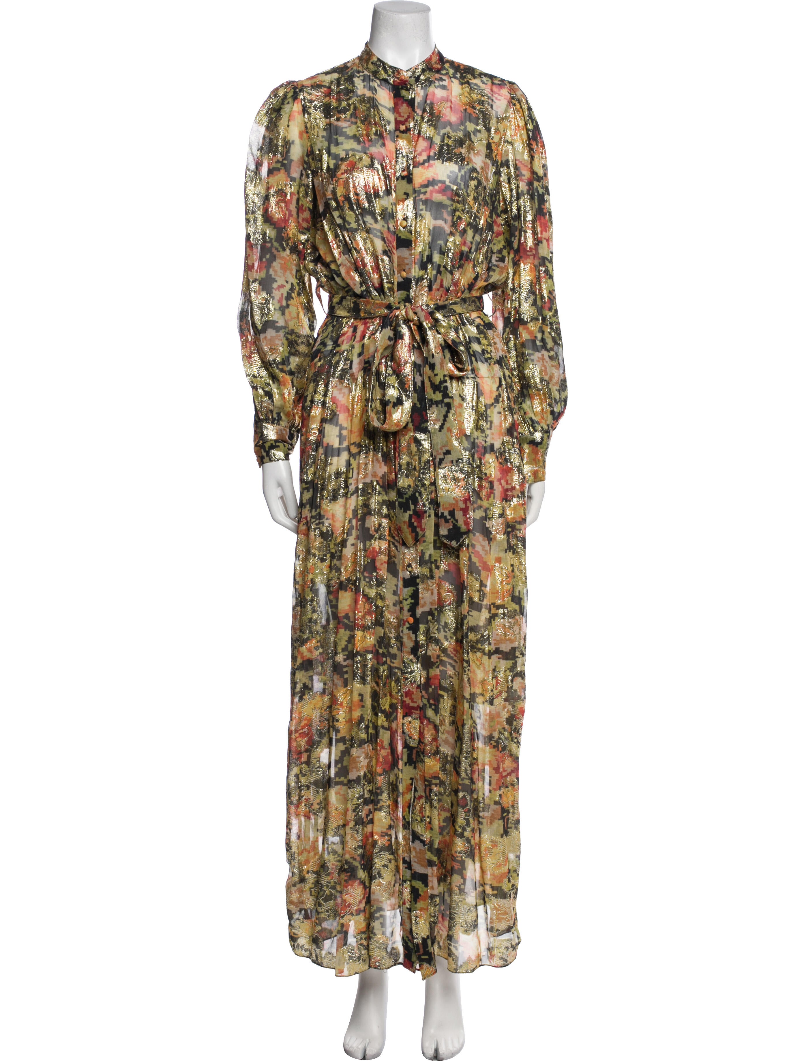 Hemanta & Nandita Lace Pattern Long Dress