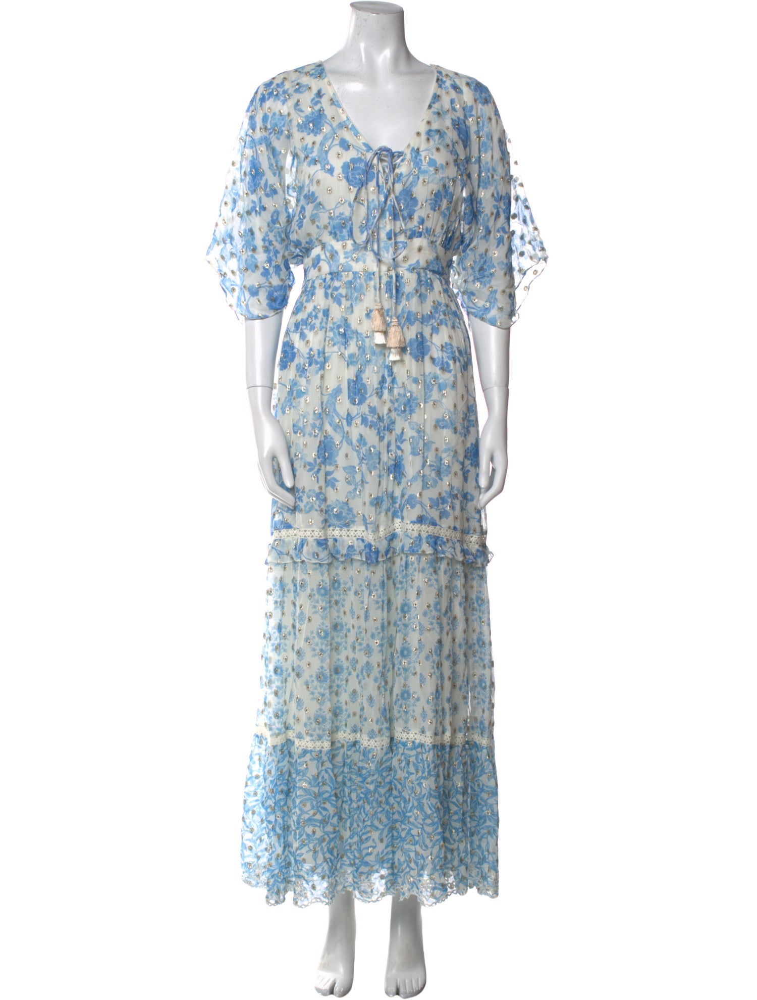 Hemanta & Nandita Floral Print Long Dress