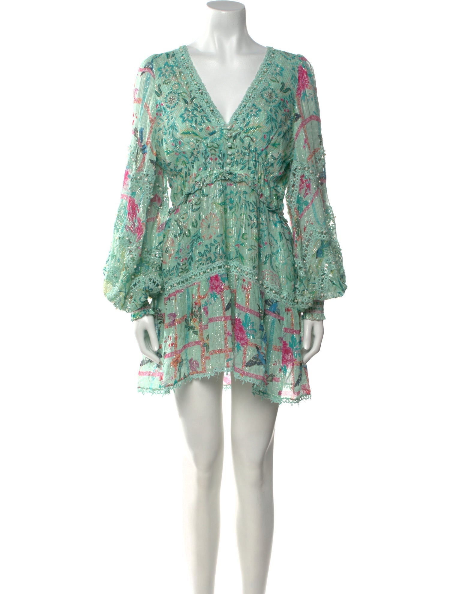 Hemanta & Nandita Printed Mini Dress