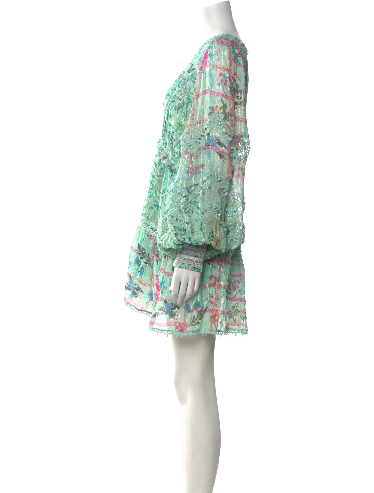 Hemanta & Nandita Printed Mini Dress