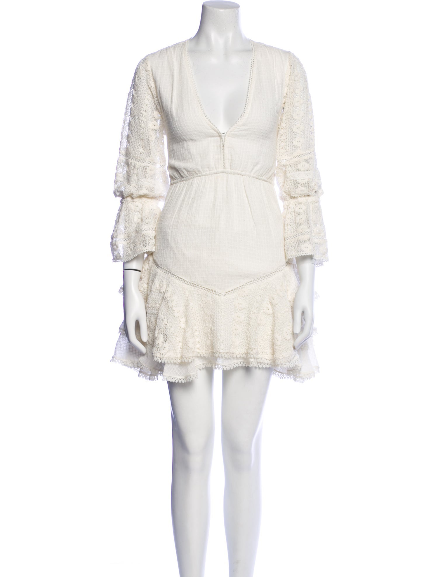 Hemanta & Nandita V-Neck Mini Dress