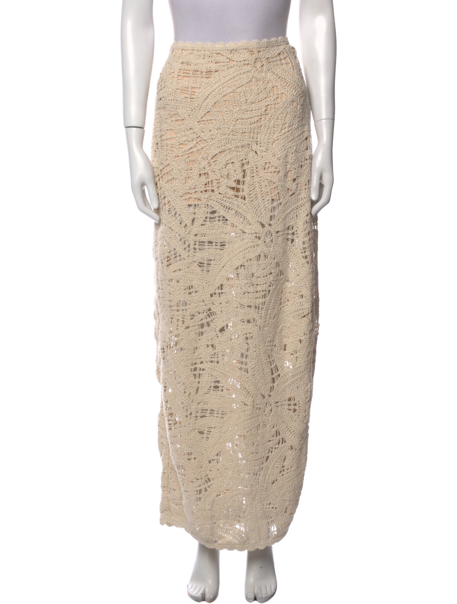 Hemanta & Nandita Lace Pattern Long Skirt w/ Tags