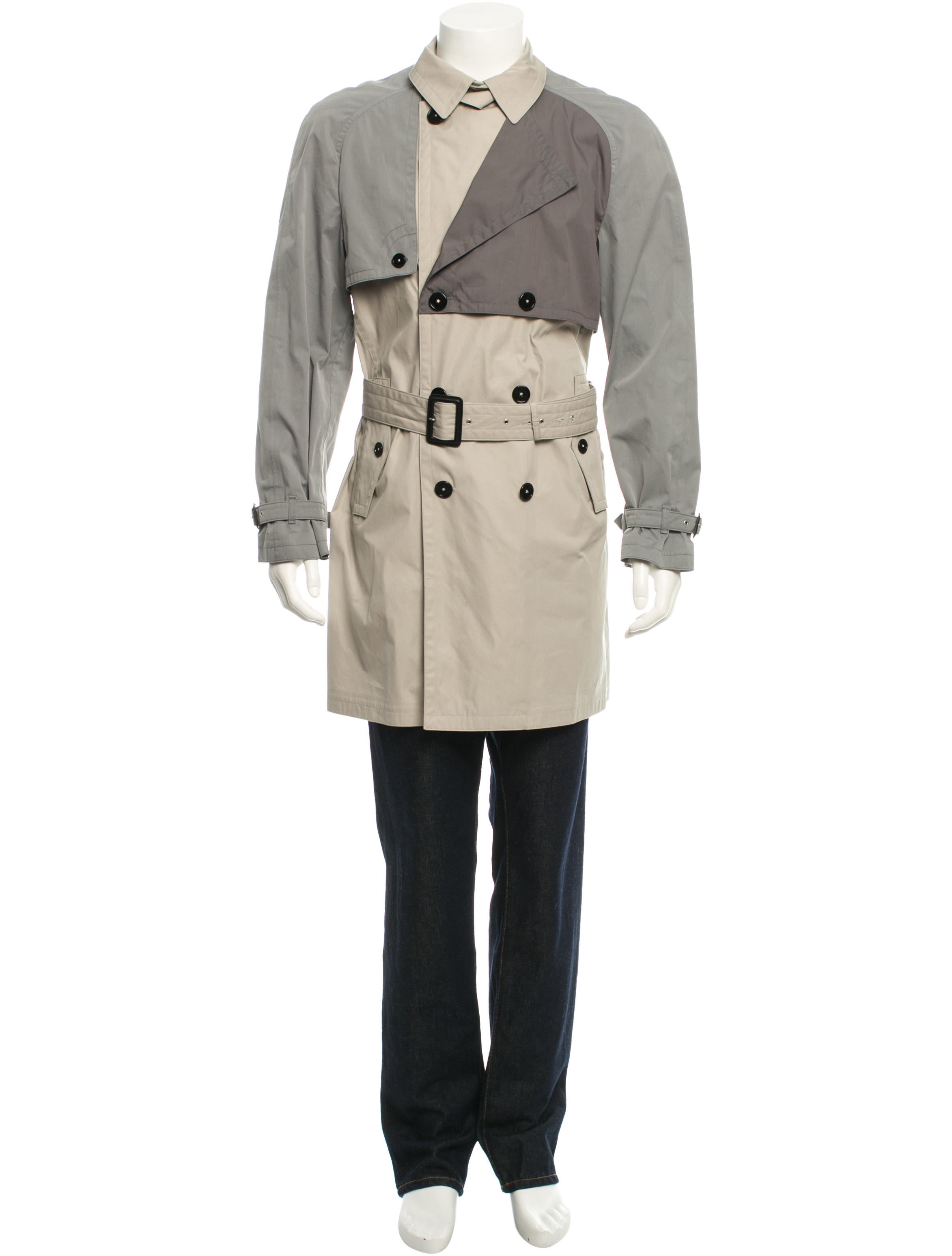 Herno Neil Barrett X Herno Trench Coat - Grey Outerwear, Clothing