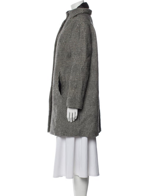 Herno Virgin Wool Houndstooth Print Coat