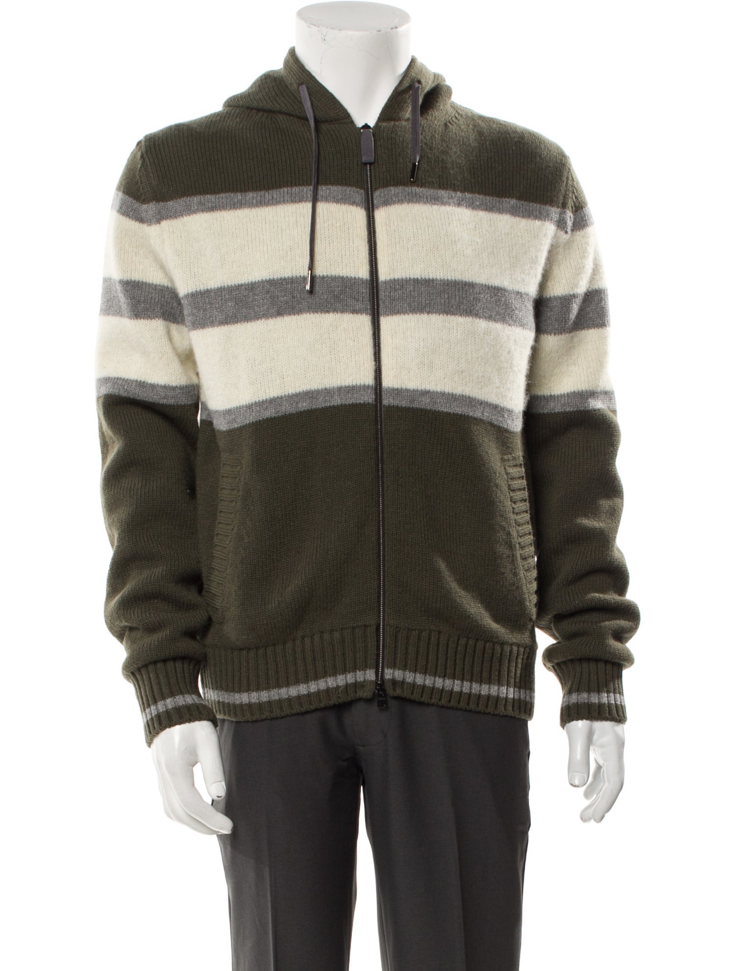 Herno Wool Striped Cardigan