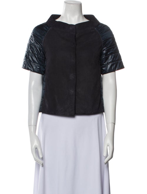 Herno Suede Colorblock Pattern Evening Jacket