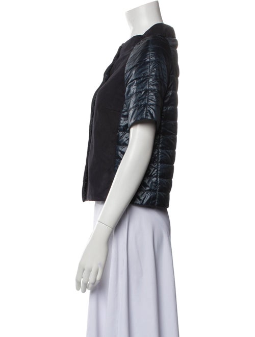 Herno Suede Colorblock Pattern Evening Jacket