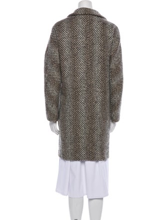 Herno Virgin Wool Tweed Pattern Coat