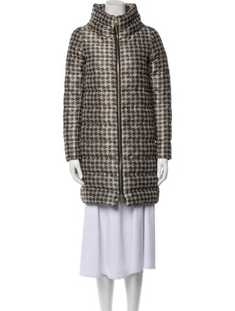 Herno Houndstooth Print Down Coat