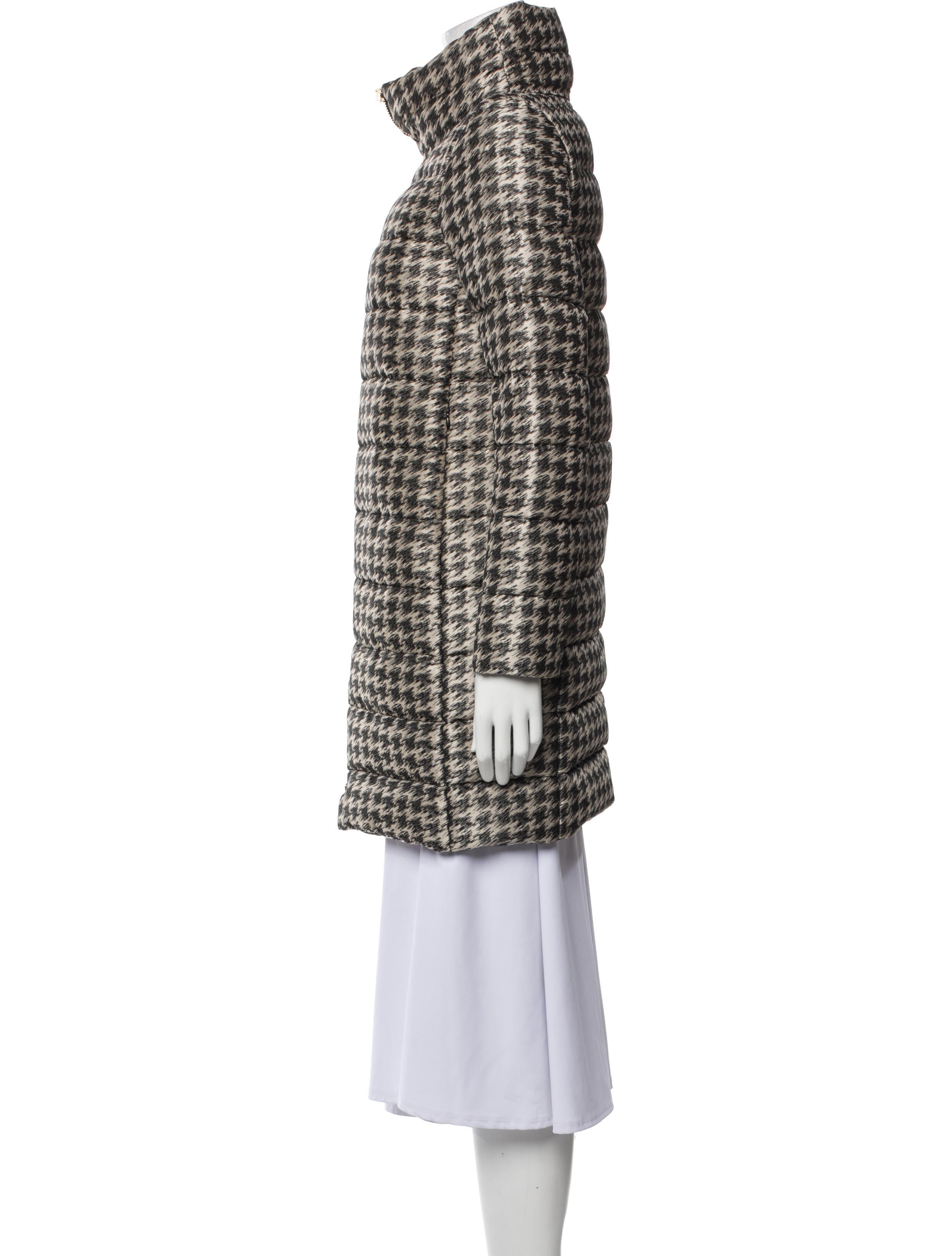 Herno Houndstooth Print Down Coat