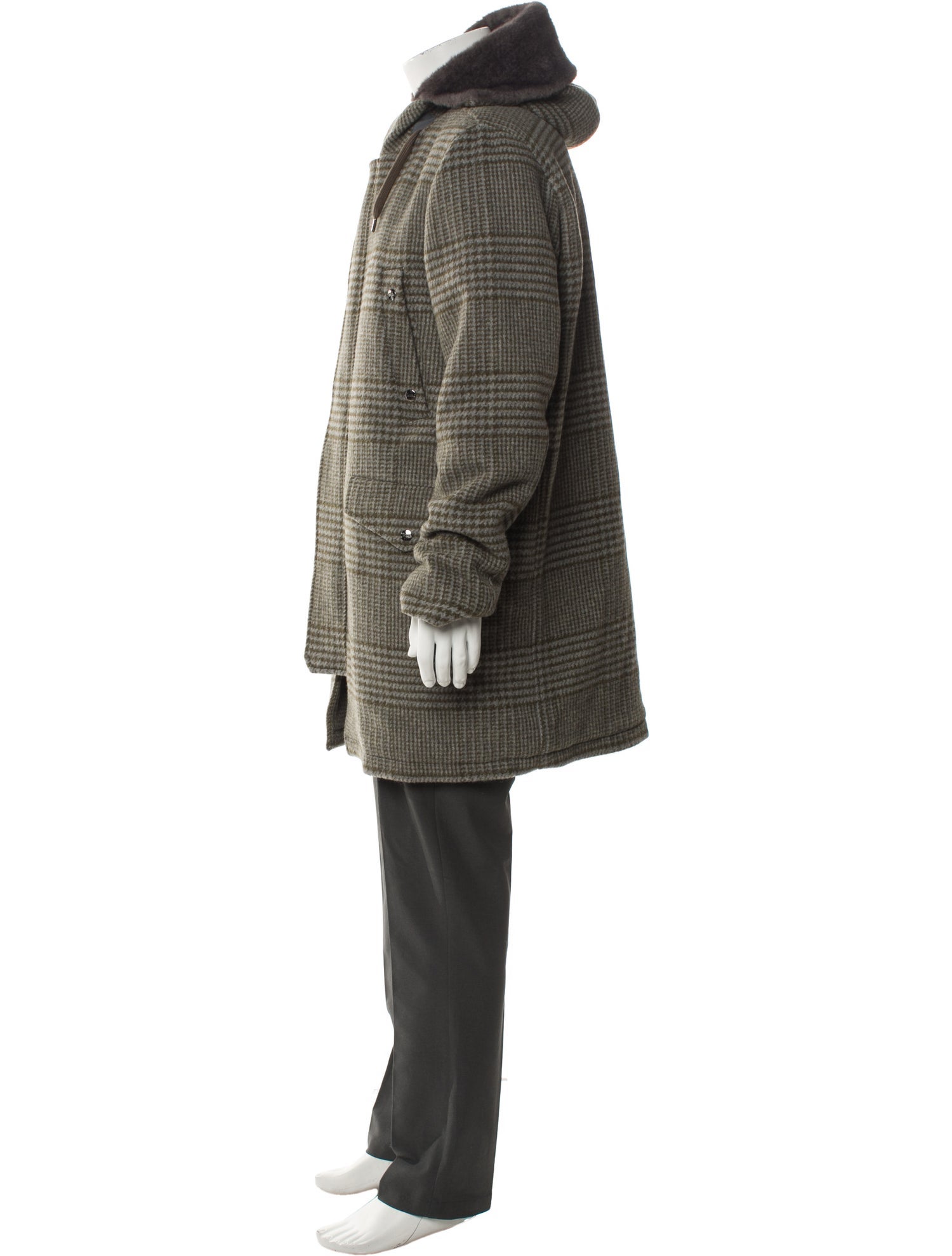 Herno Wool Houndstooth Print Parka