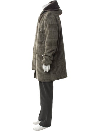 Herno Wool Houndstooth Print Parka