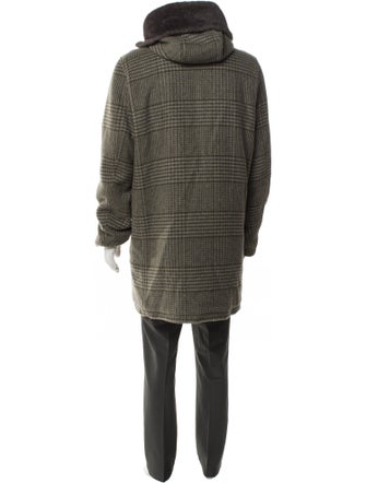 Herno Wool Houndstooth Print Parka