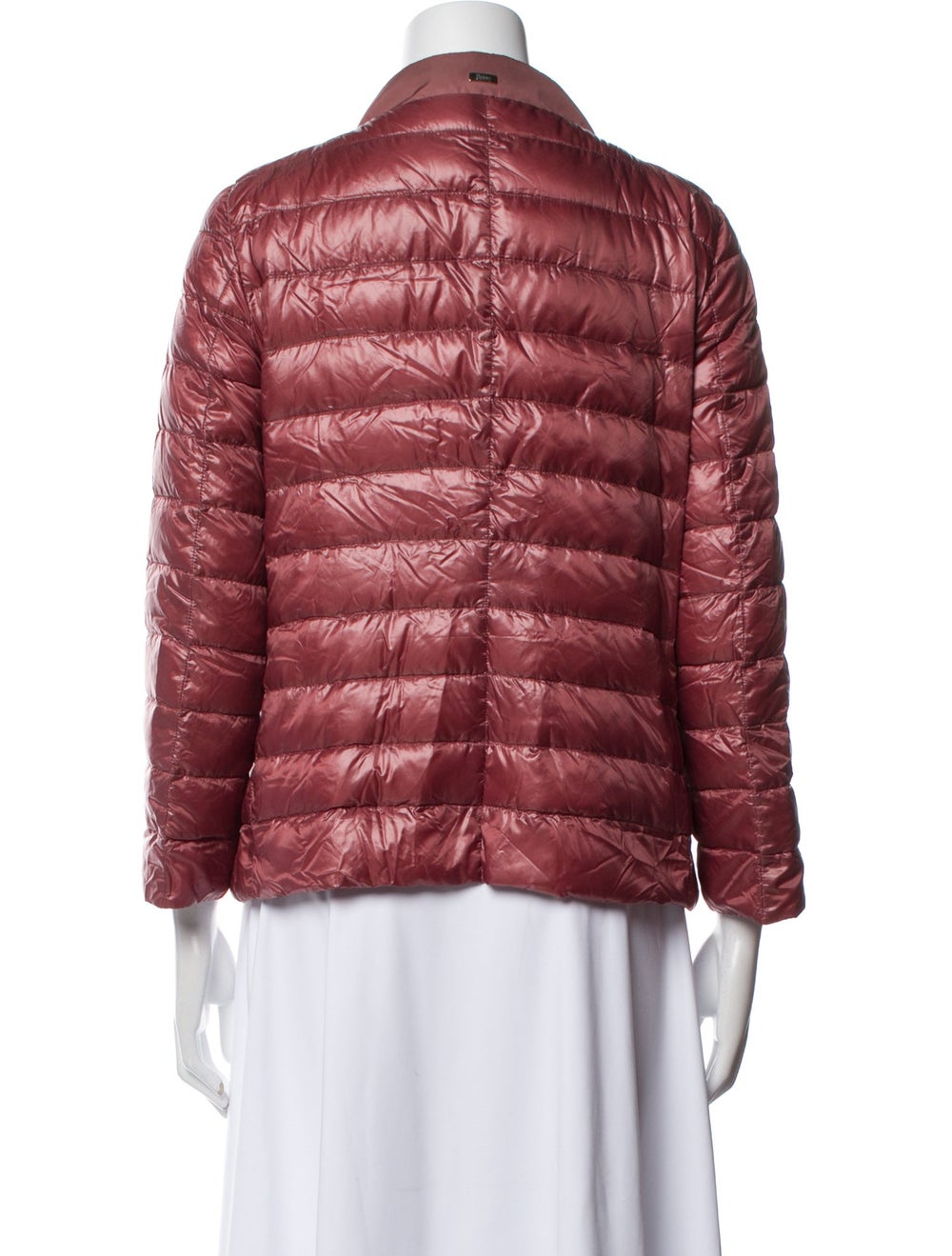 Herno Jacket Red Stand Collar Patch Pockets & Sna… - image 3