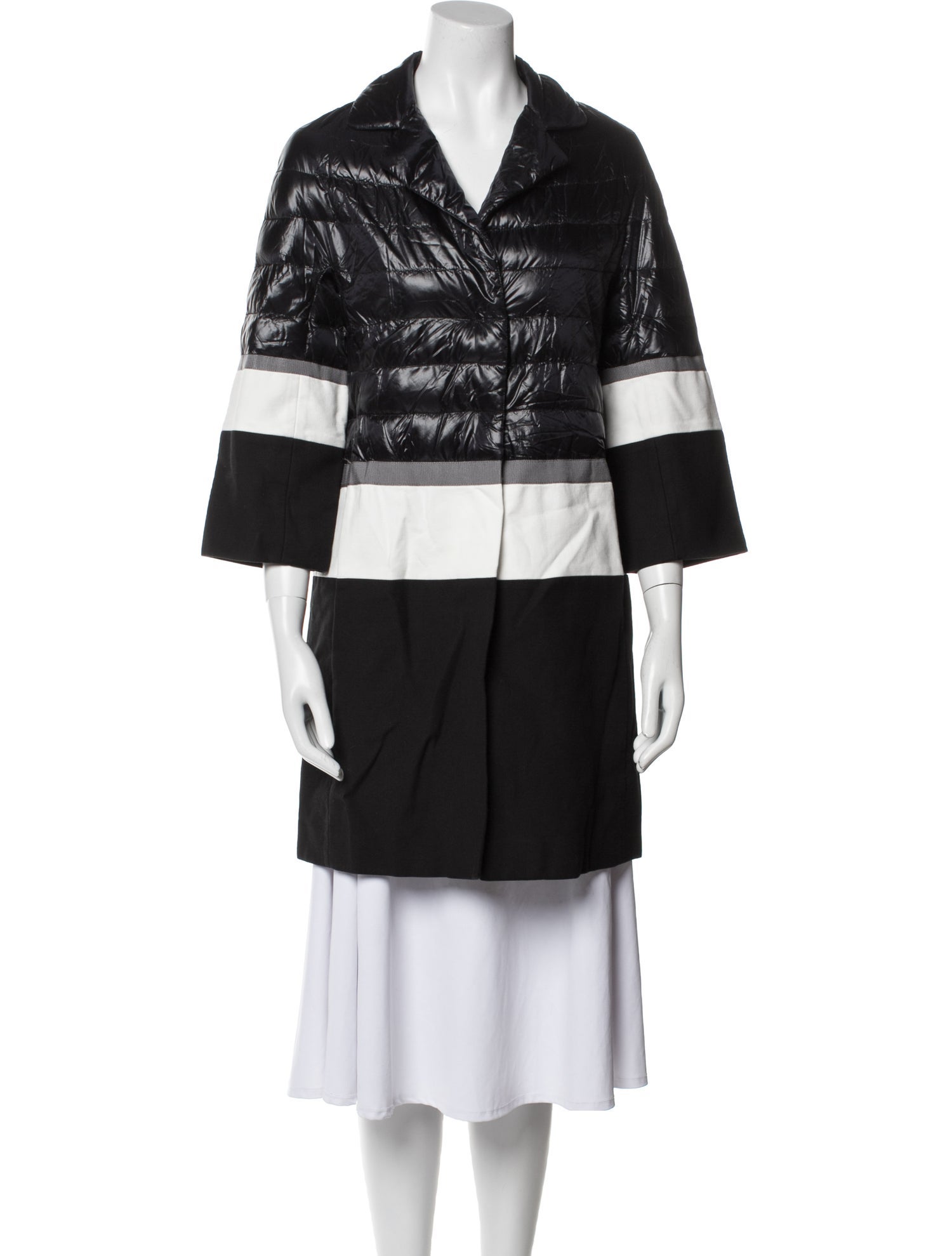 Herno Nylon Colorblock Pattern Down Coat