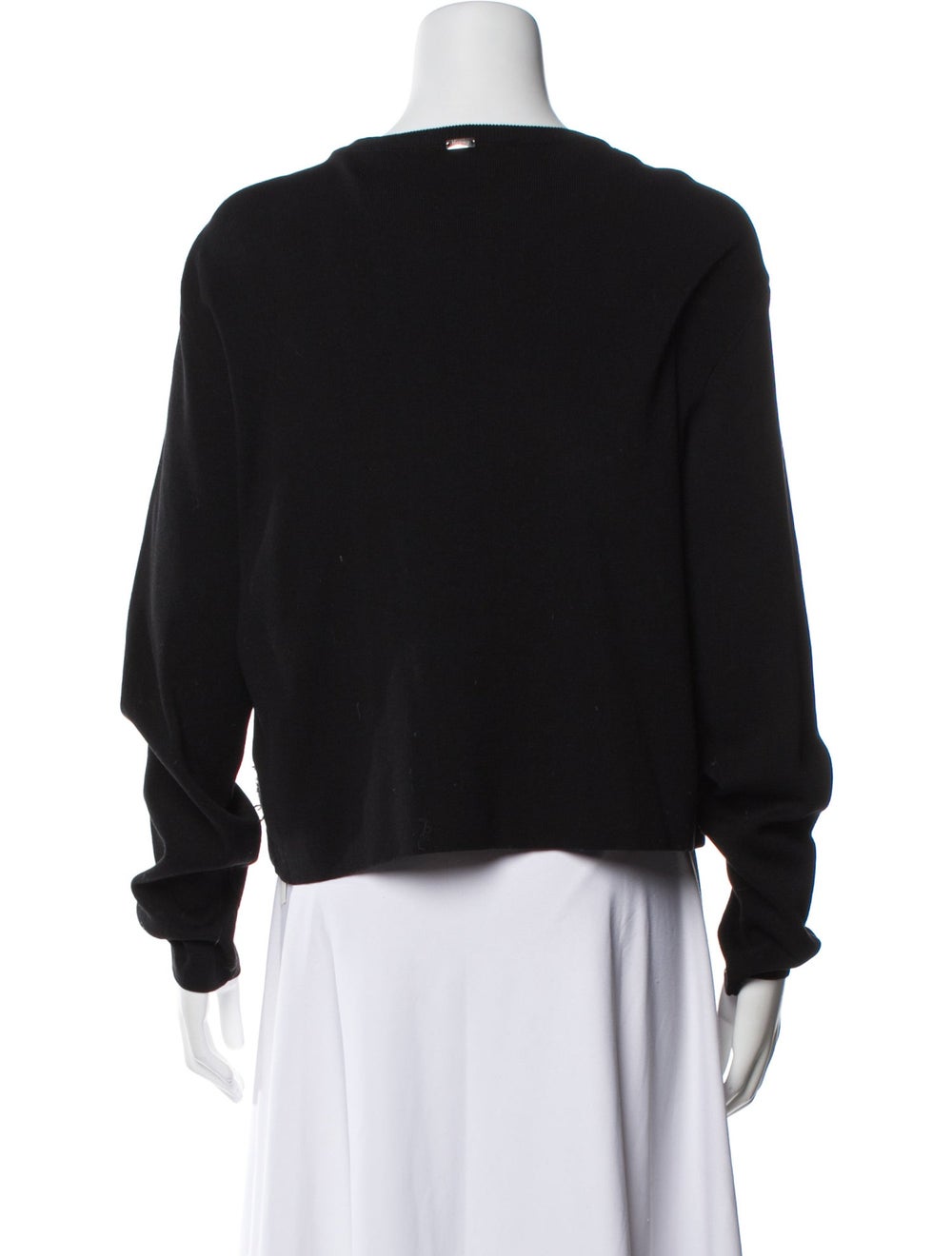 Herno Bomber Jacket Black Printed Collarless Patc… - image 3