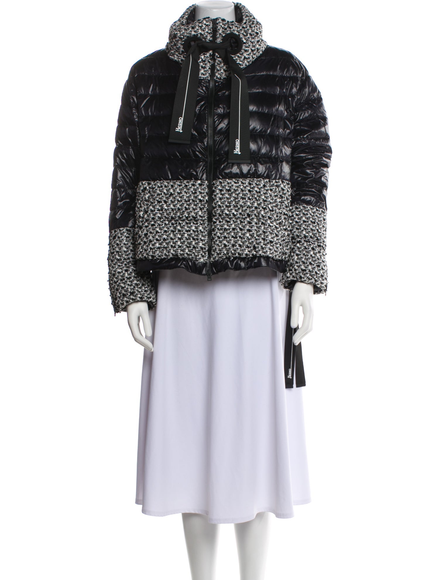 Herno Down Colorblock Pattern Down Jacket