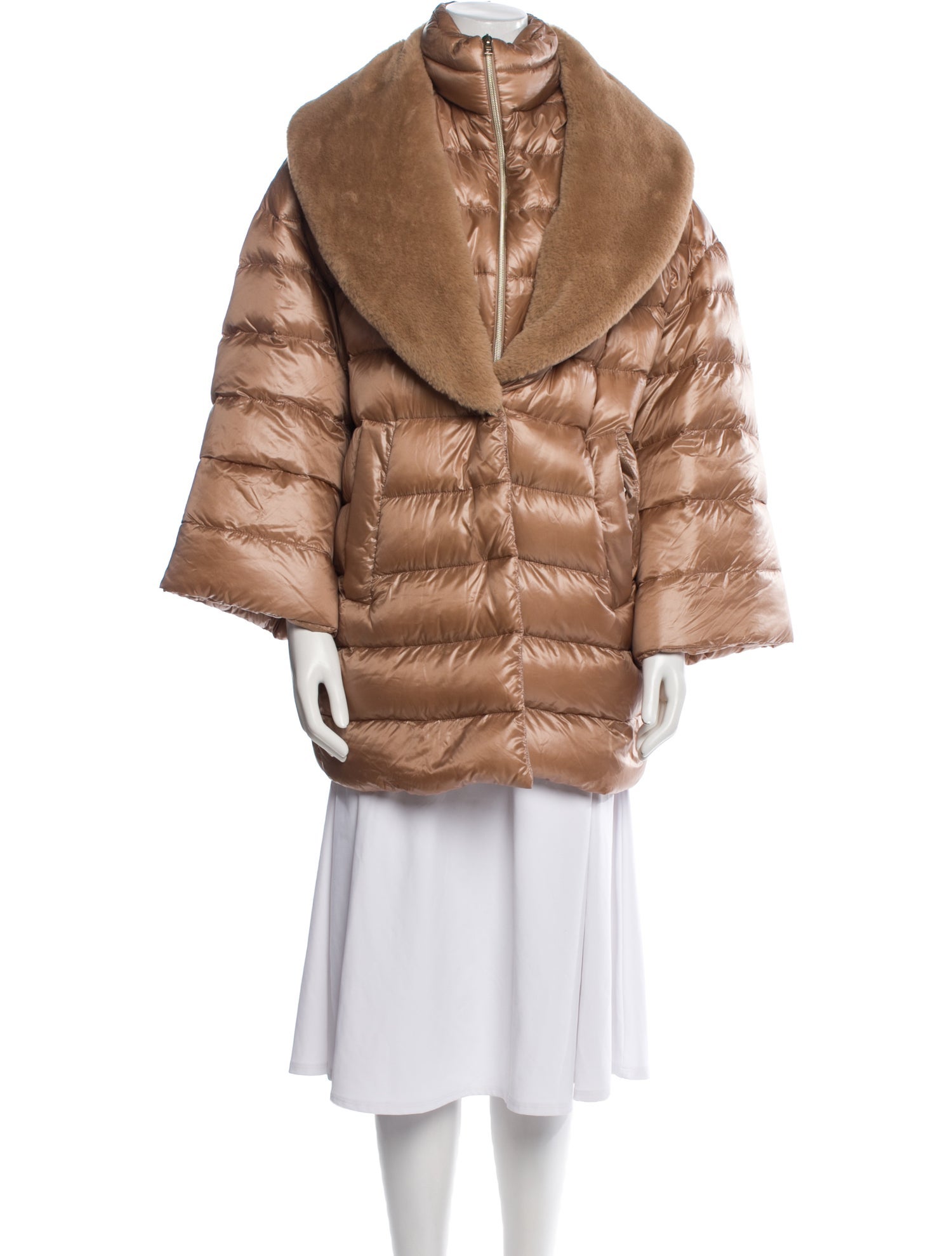 Herno Goose Down Faux Fur Coat