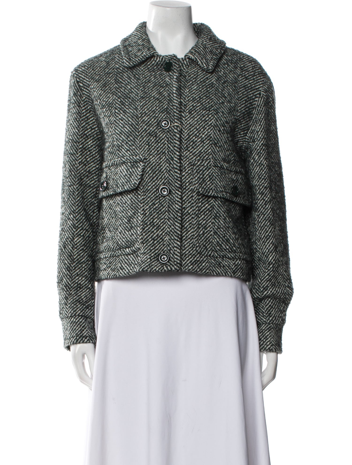 Herno Wool Tweed Pattern Jacket