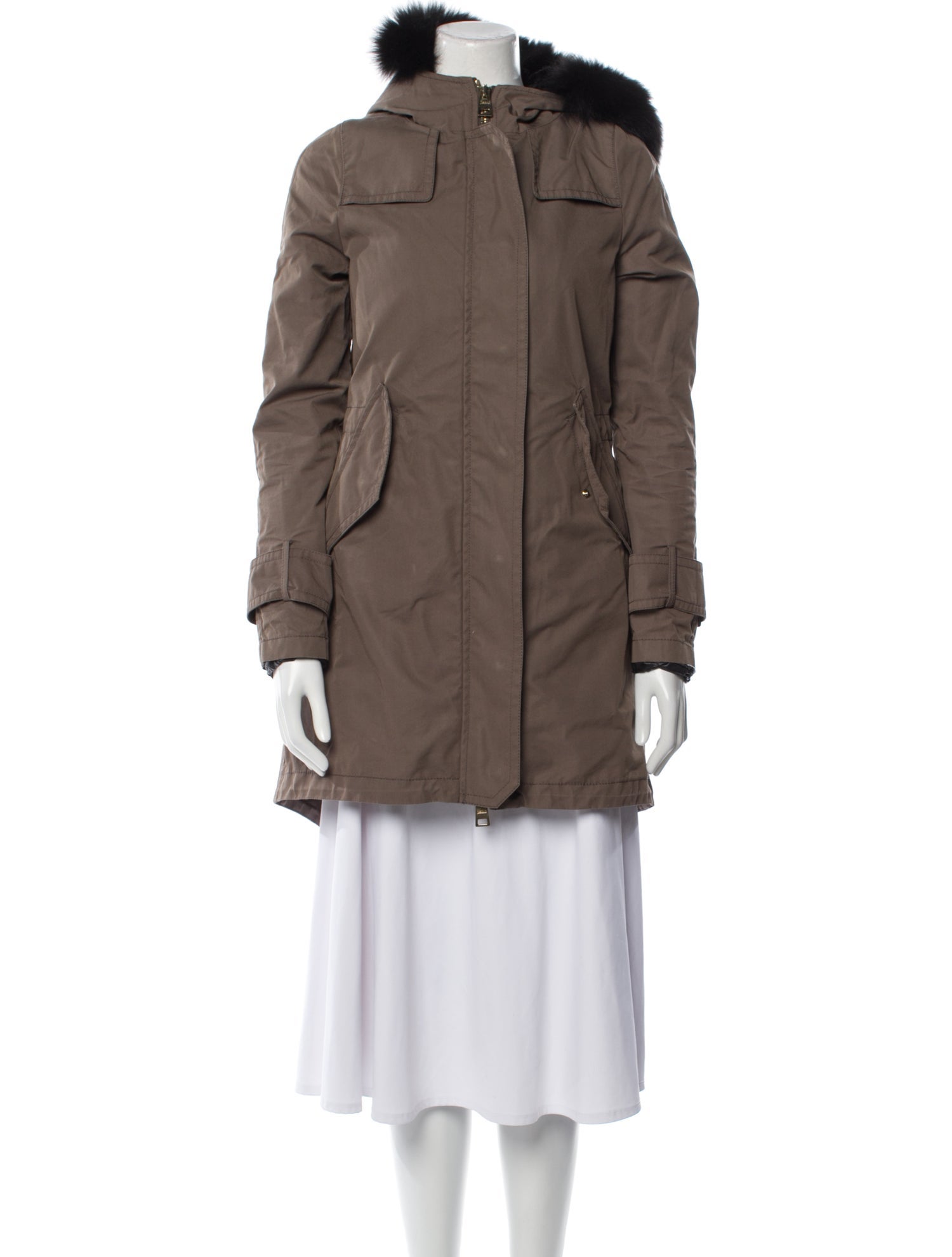 Herno Down Faux Fur Coat