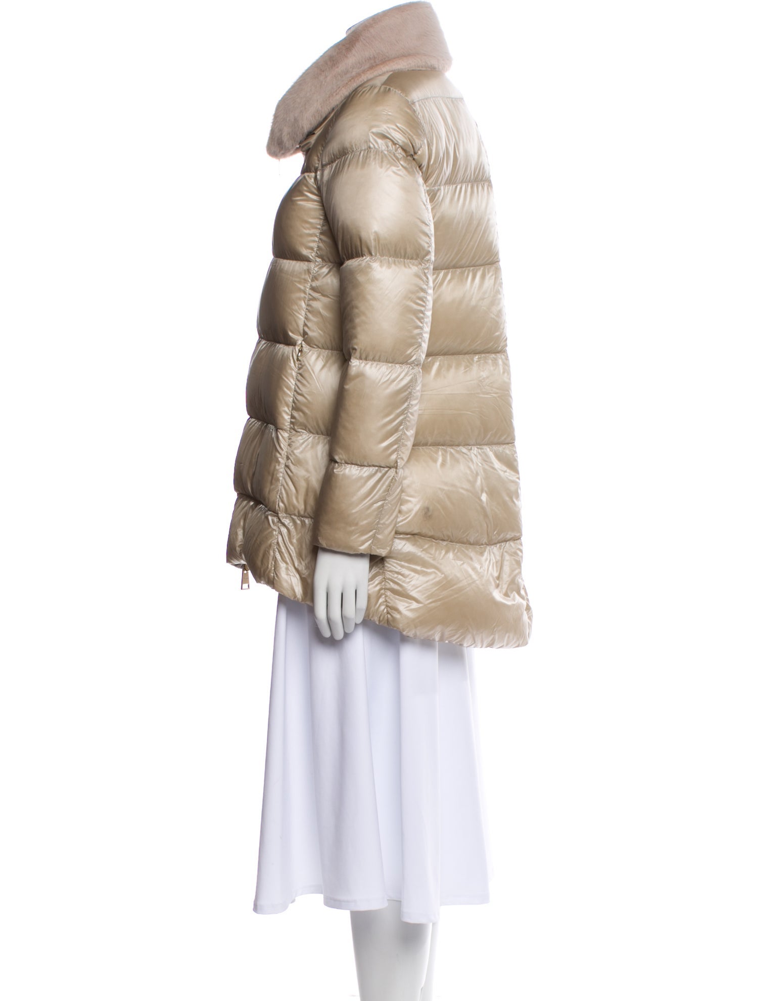 Herno Plaid Print Faux Fur Jacket