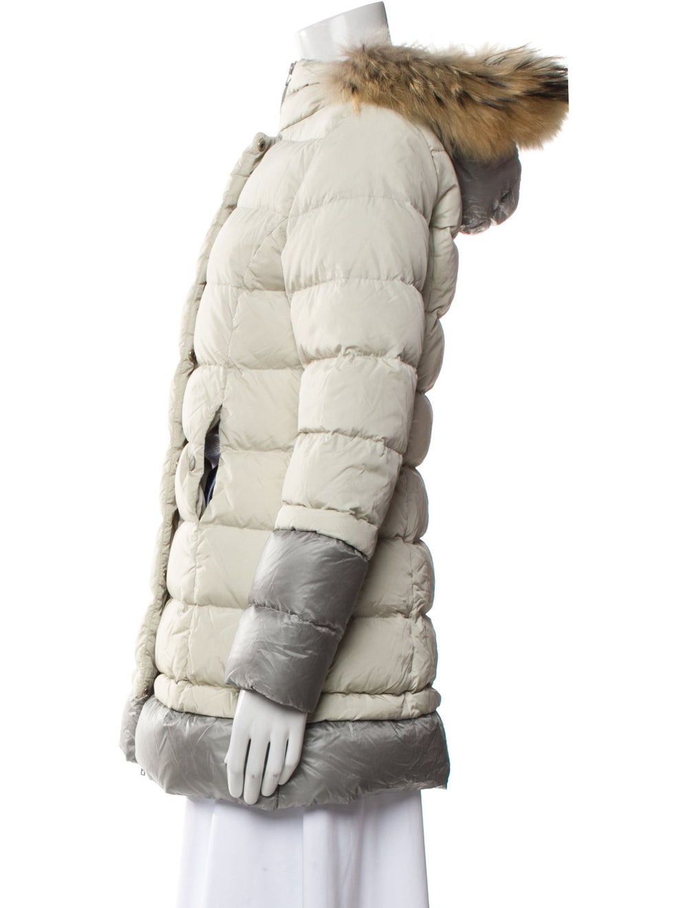 Herno Down Coat Neutrals Colorblock Pattern With … - image 2