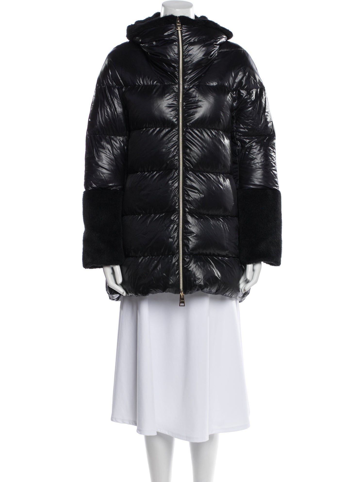 Herno Nylon Faux Fur Jacket
