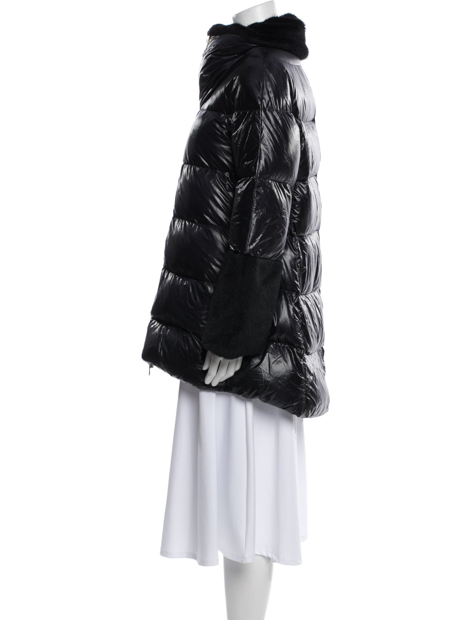 Herno Nylon Faux Fur Jacket