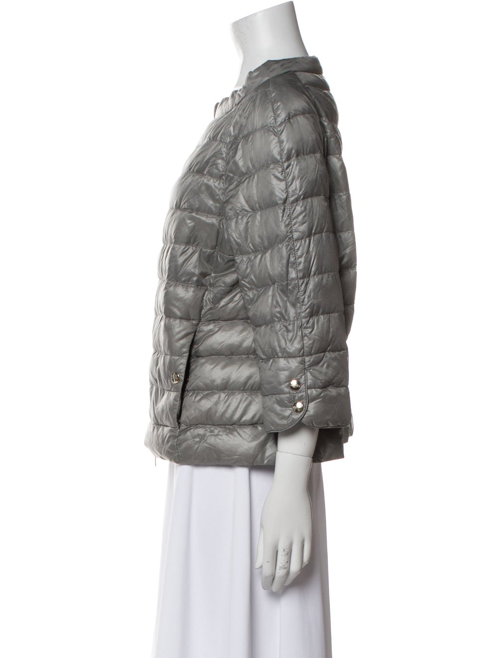Herno Down Jacket Neutrals Stand Collar Slit Pock… - image 2