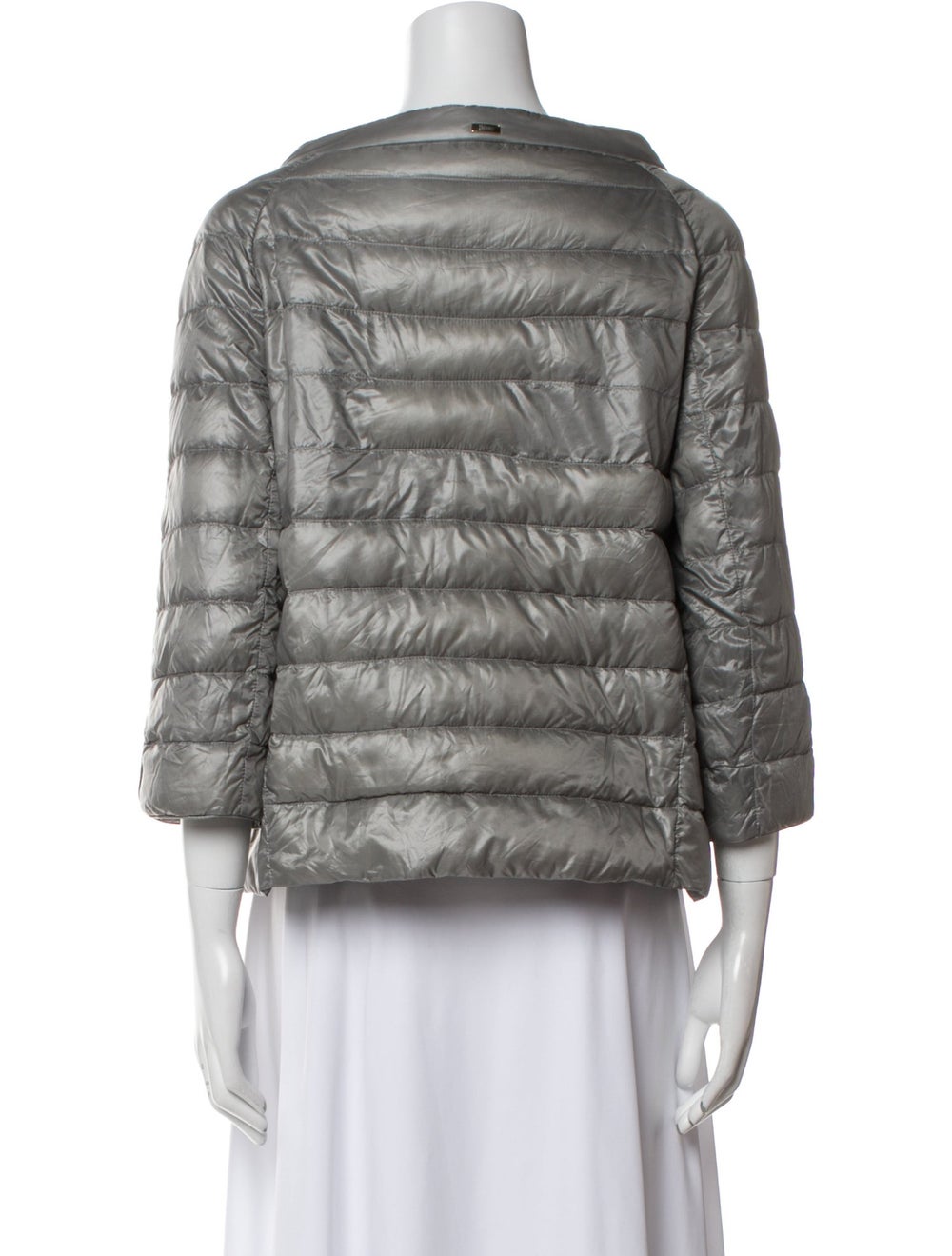 Herno Down Jacket Neutrals Stand Collar Slit Pock… - image 3