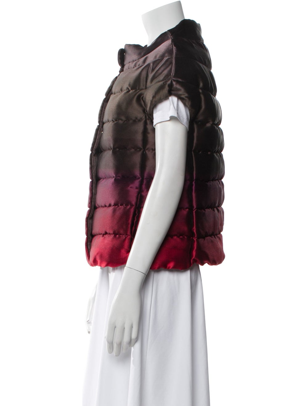 Herno Down Jacket Red Colorblock Pattern Stand Co… - image 2