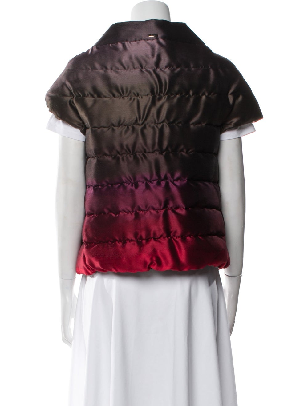 Herno Down Jacket Red Colorblock Pattern Stand Co… - image 3