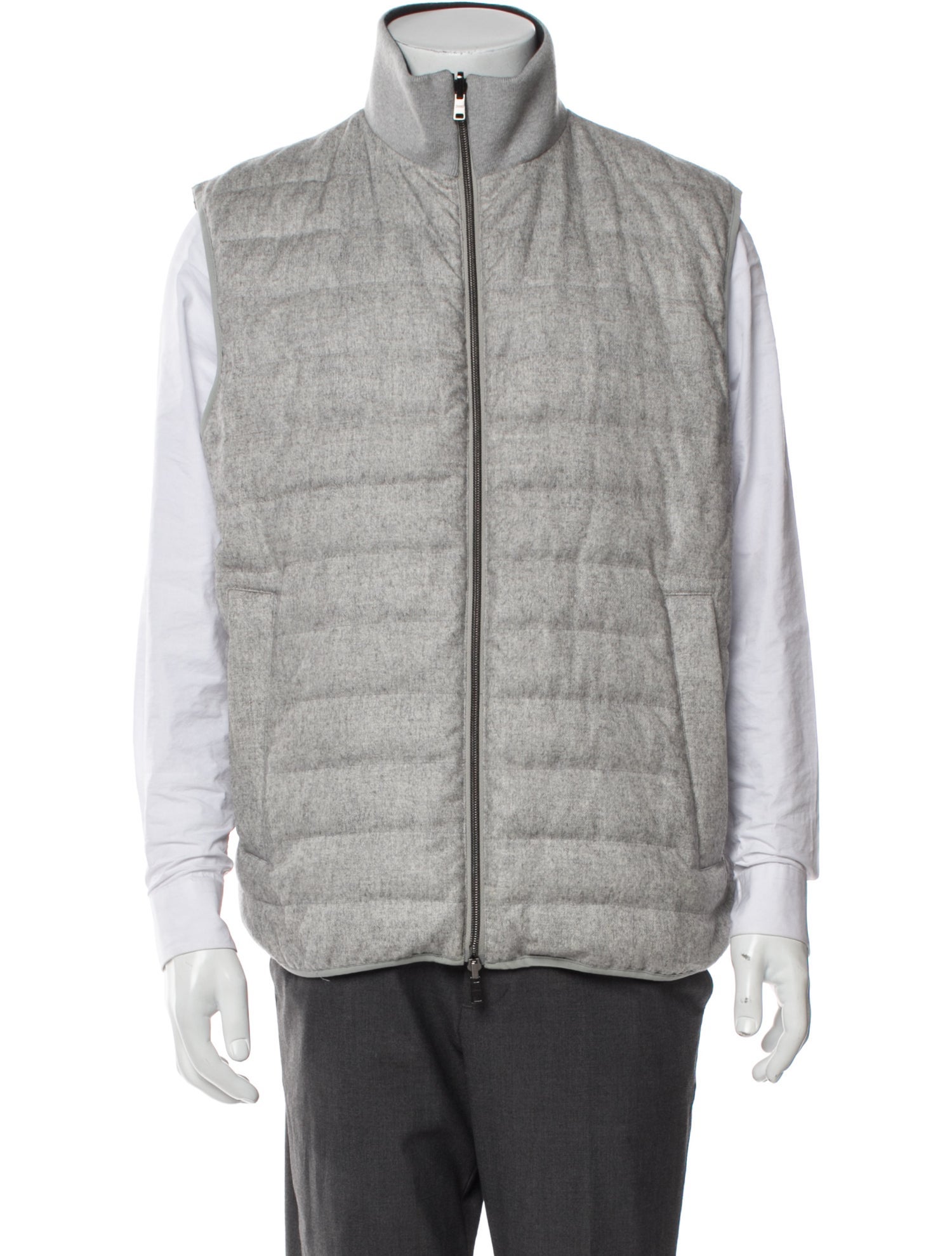 Herno Silk Colorblock Pattern Vest