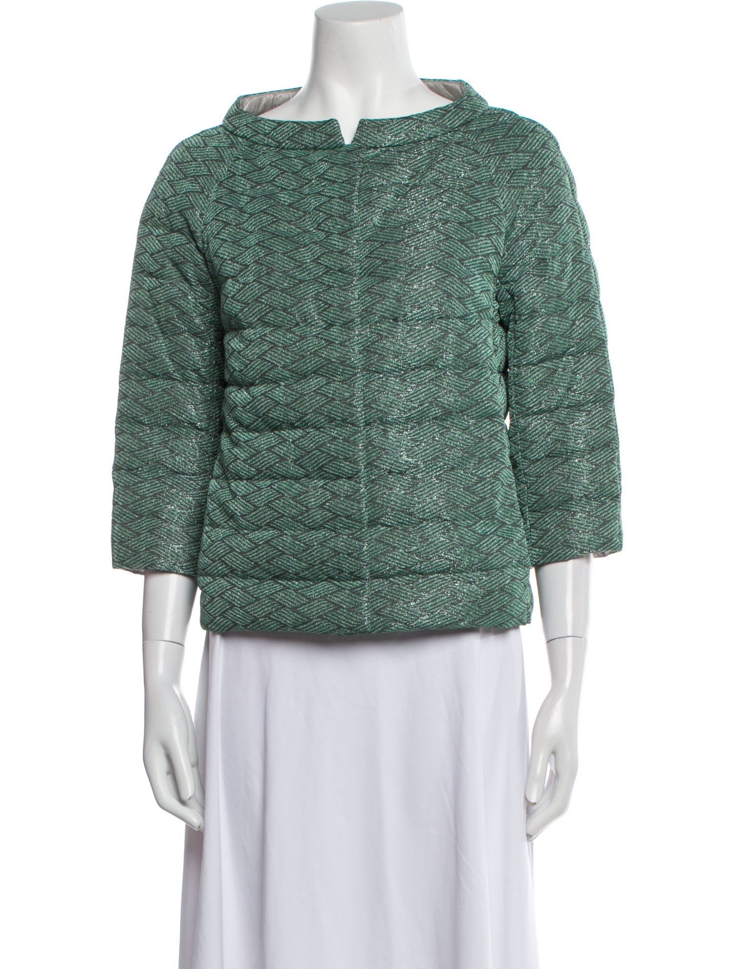 Herno Linen Tweed Pattern Down Jacket