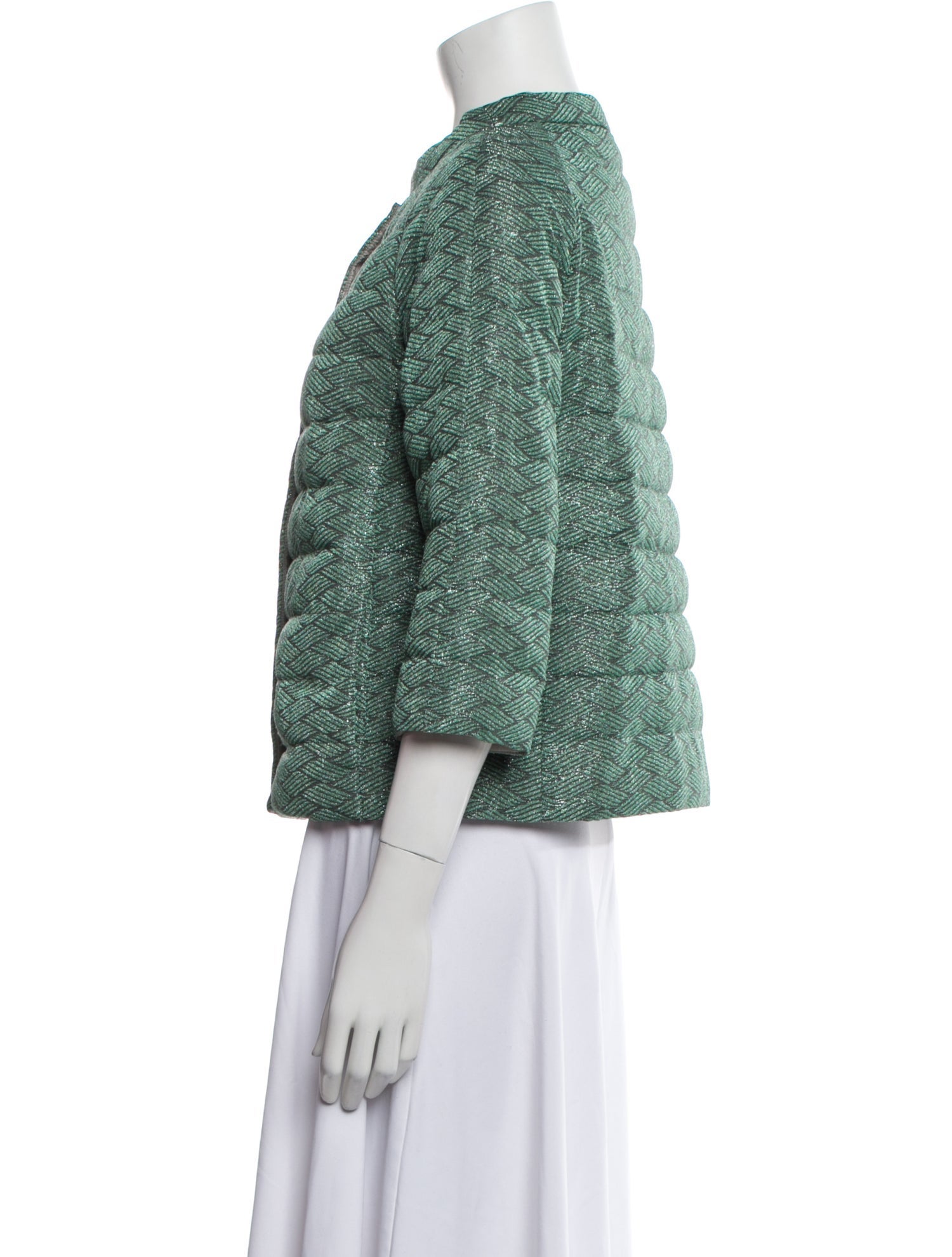 Herno Linen Tweed Pattern Down Jacket