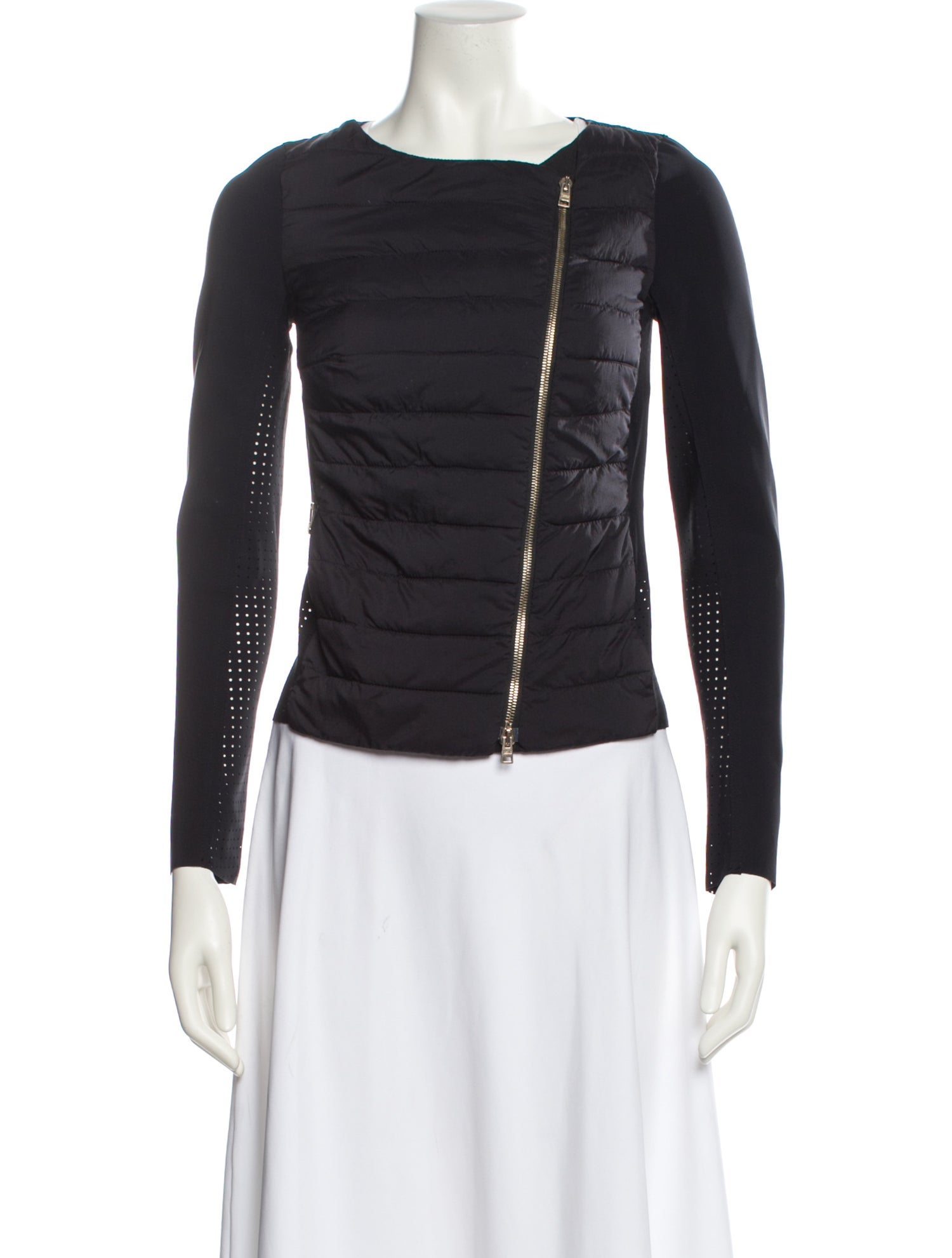 Herno Striped Biker Jacket