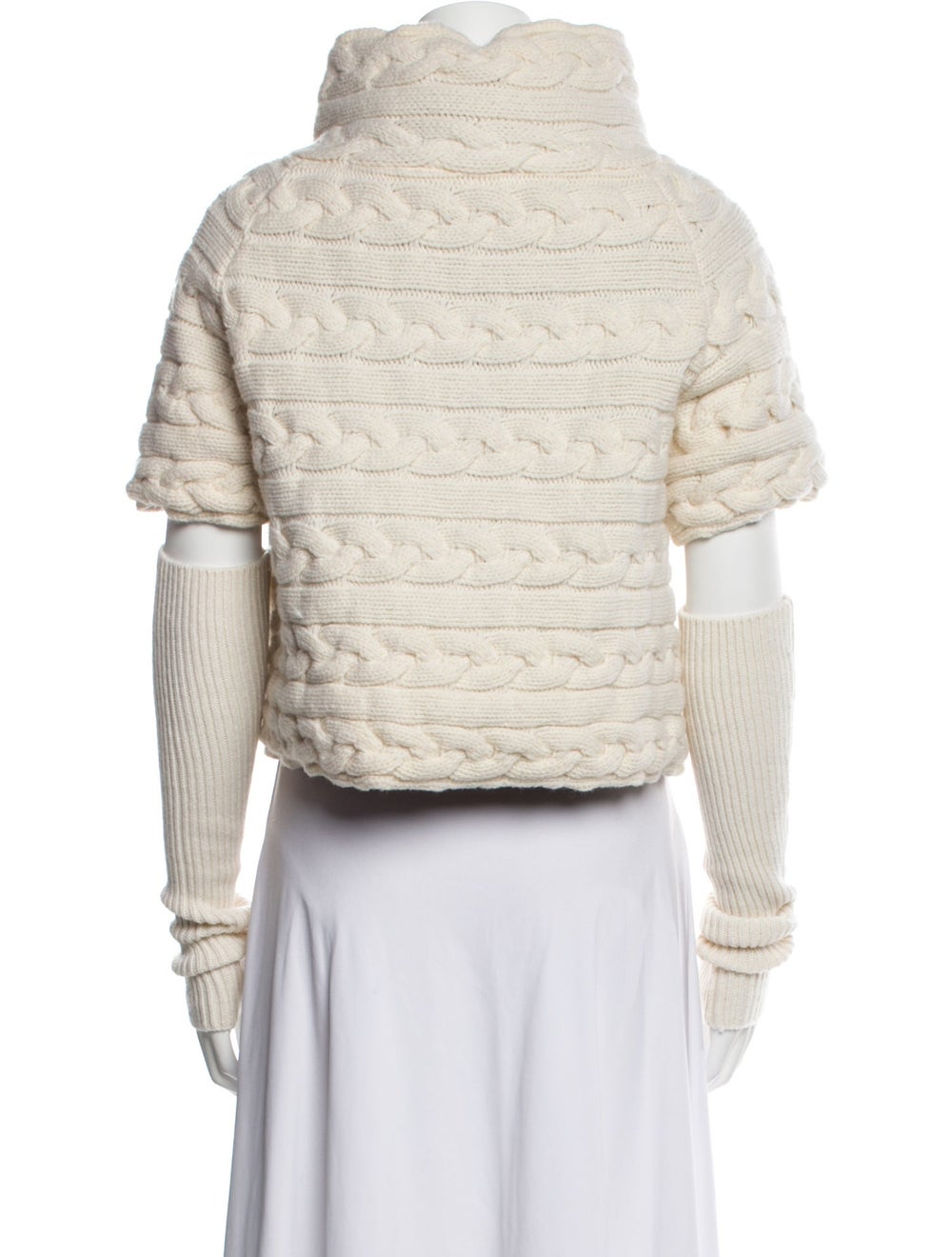 Herno Wool Down Jacket Neutrals Stand Collar Slit… - image 3