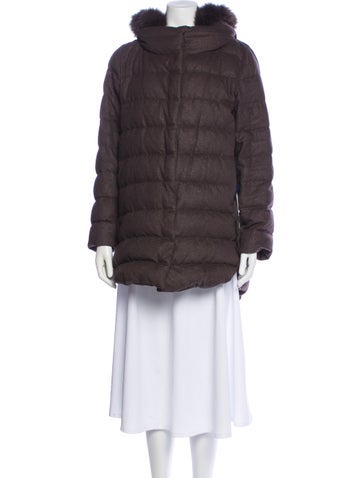 Pre-owned Herno Cashmere Parka In Brown