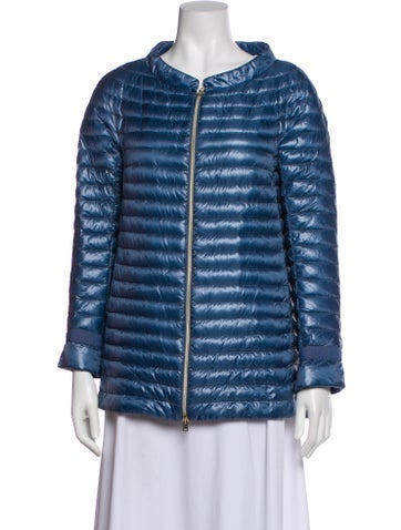 Pre-owned Herno Nylon Striped Jacket In Blue