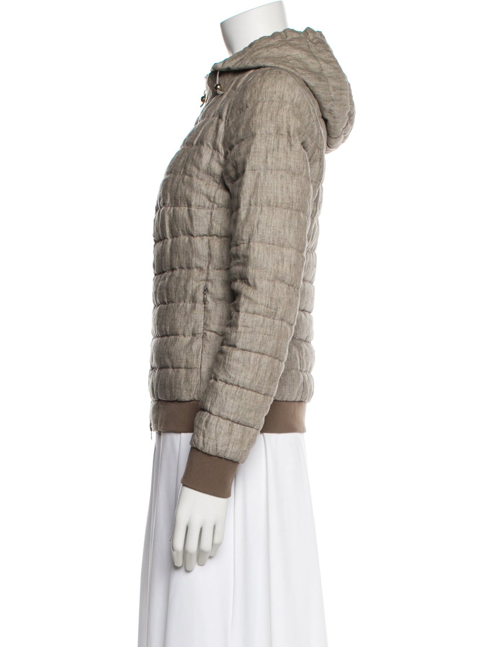 Herno Linen Colorblock Pattern Down Jacket - image 2