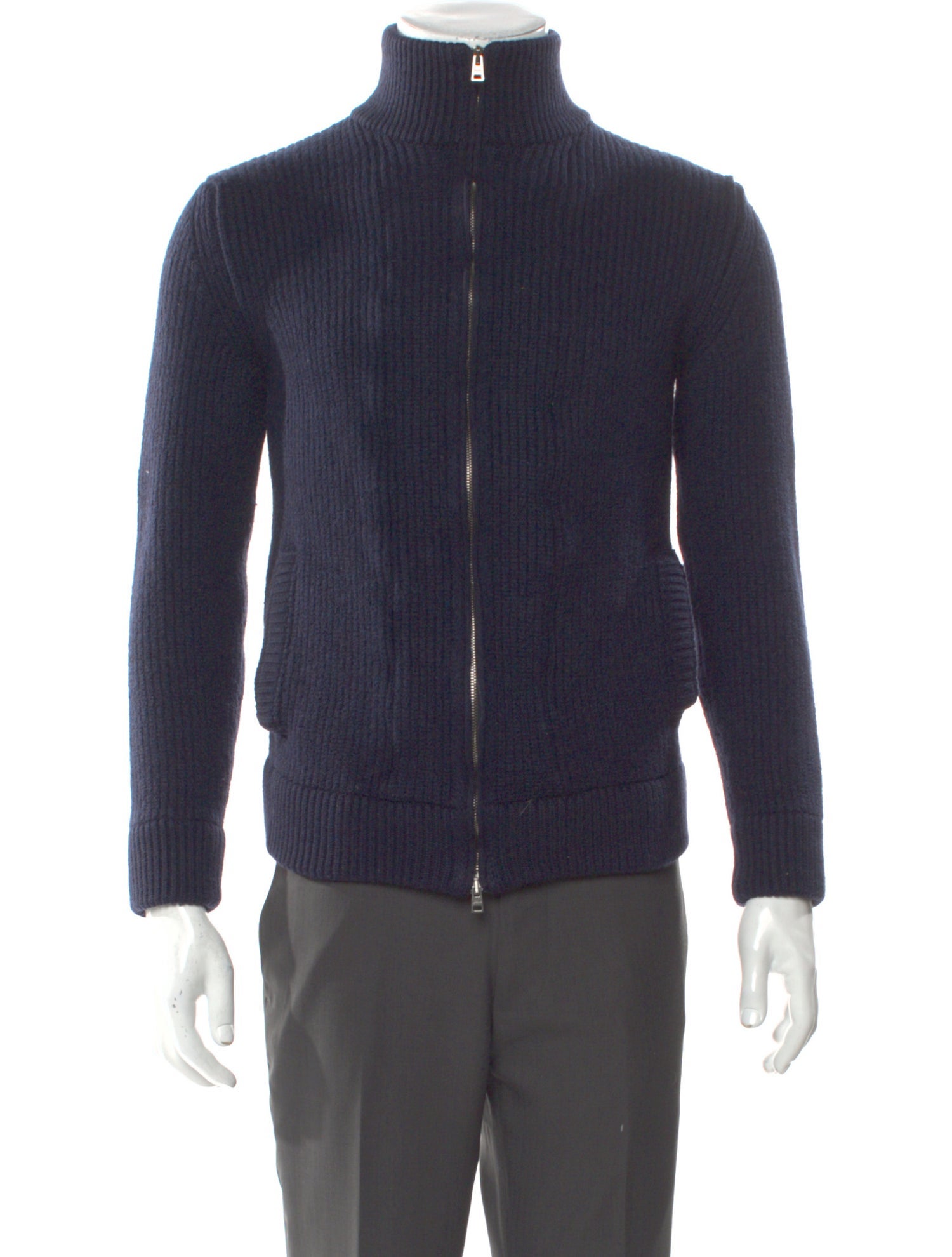 Herno Wool Mock Neck Cardigan