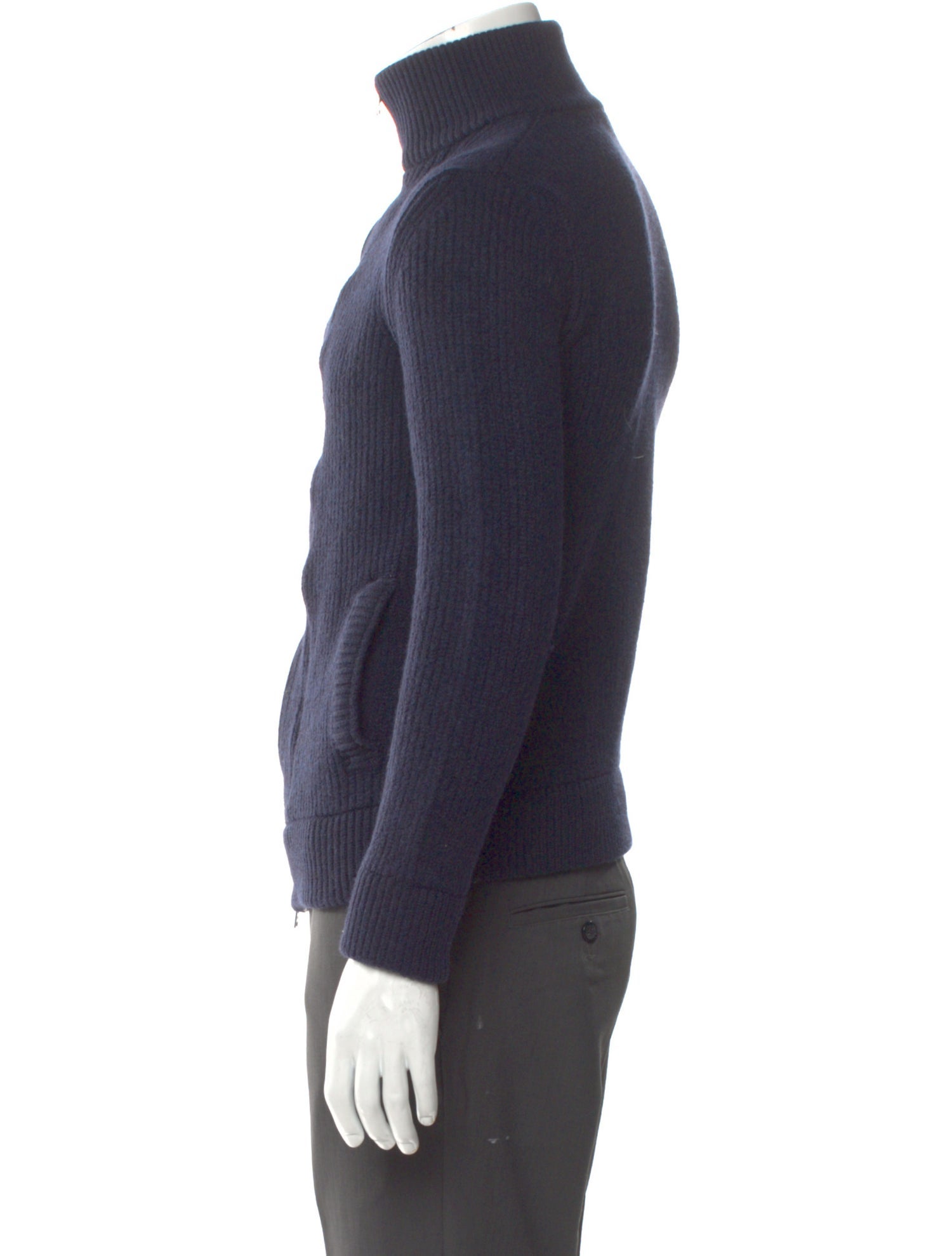 Herno Wool Mock Neck Cardigan